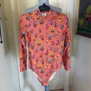 Spell of the Gypsy Body Suit Top - Pink Floral XL